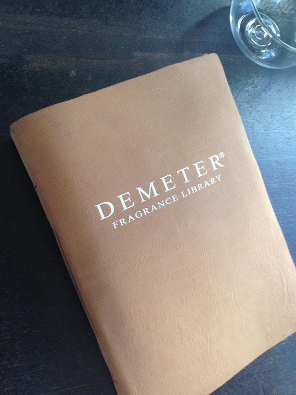 The Demeter Fragrance Library by Martha Stewart compiled their information in a beautifully bound book with a custom transfer of their company logo on the cover.