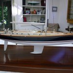 Kavallia is a 60' yacht, this is a scale model replica that uses our rubdown transfers.