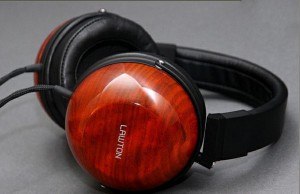 Lawton Audio made these headphones in an cherry tone wood finish and applied our custom rubdown transfers on the ear piece sides of the headphones. 