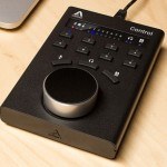 A close up product photograph of a video control device by Apogee Electronics. We produced custom dry transfers for their control labels and instrument panel decals