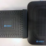custom dry transfer of tellalab's logo on their VOIP prototype device