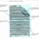 A Pre Printed Sheet of Letraset Instant Transfers from the 1960s